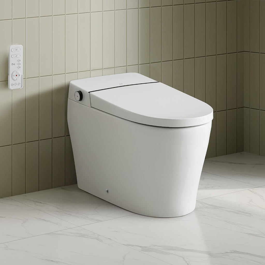 OVE Decors Ella Dual-Flush Smart Bidet Toilet with Built-in Tank, Elongated Bowl, Heated Seat, WaterSense Certified