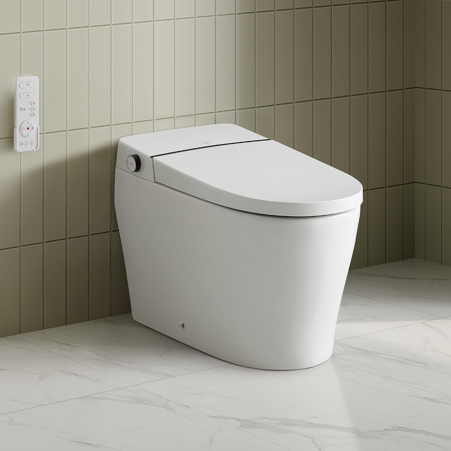 OVE Decors Ella Dual-Flush Smart Bidet Toilet with Built-in Tank, Elongated Bowl, Heated Seat, WaterSense Certified