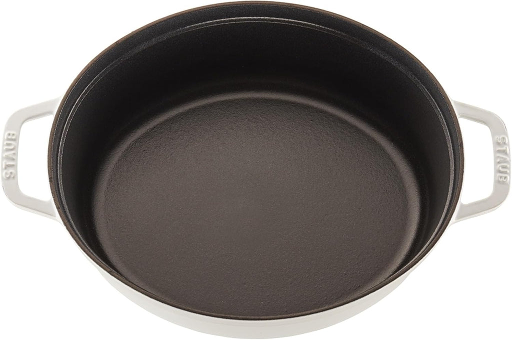 Staub Cast Iron Coq au Vin Cocotte, Dutch Oven, 5.75-quart, serves 5-6, Made in France, White