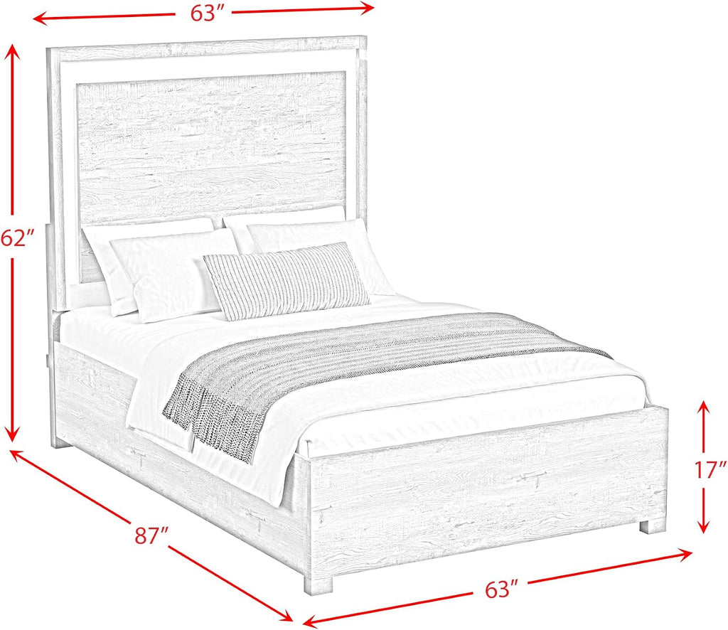 Picket House Vega Queen 5PC Bedroom Set with LED in Dual Tone