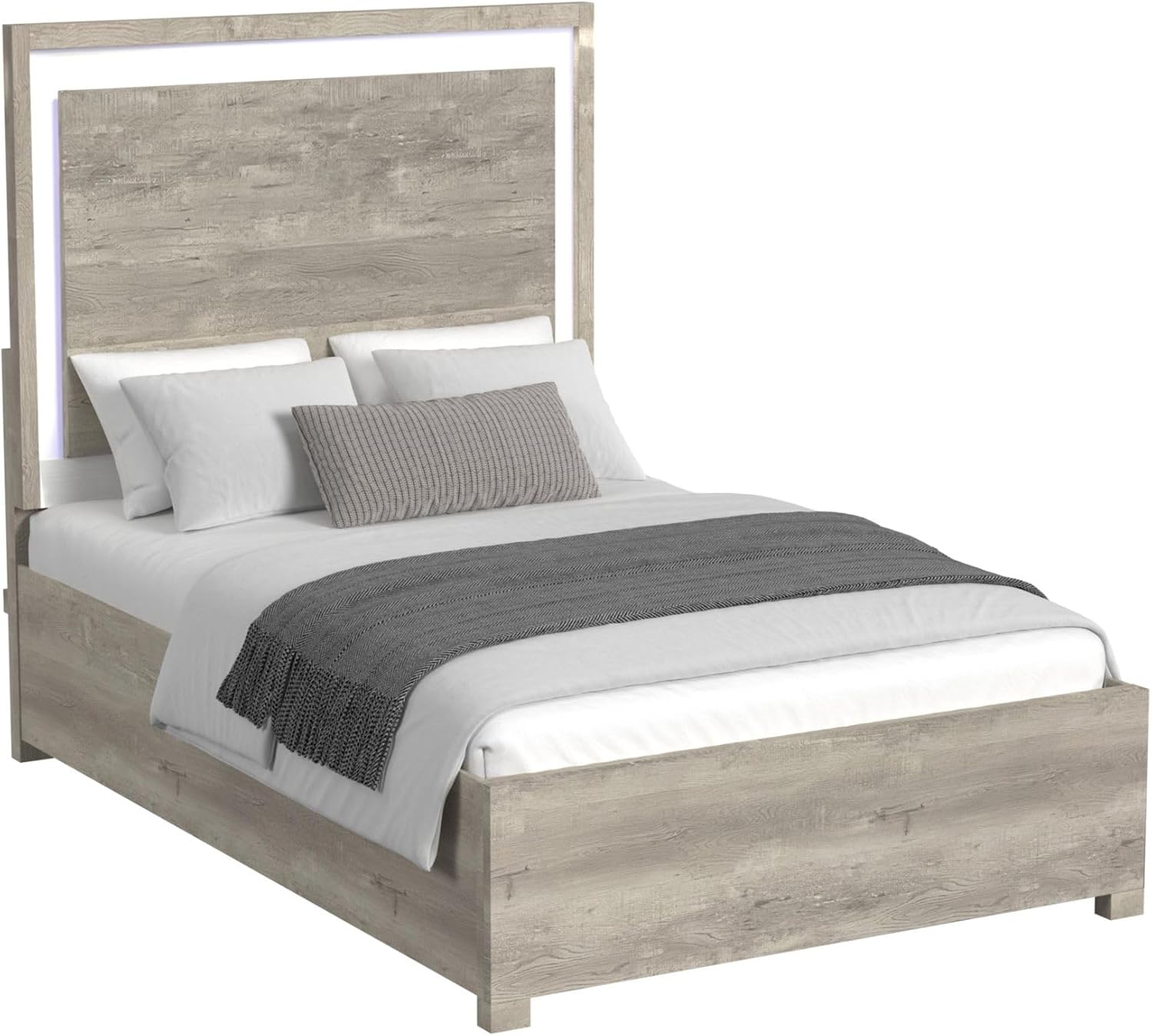 Picket House Vega Queen 5PC Bedroom Set with LED in Dual Tone