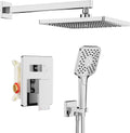 Gabrylly Shower System, Shower Faucets Sets Complete for Bathroom with High Pressure 10' Rain Shower and Handheld Shower, 2 Way Shower Valve Kit, Chrome