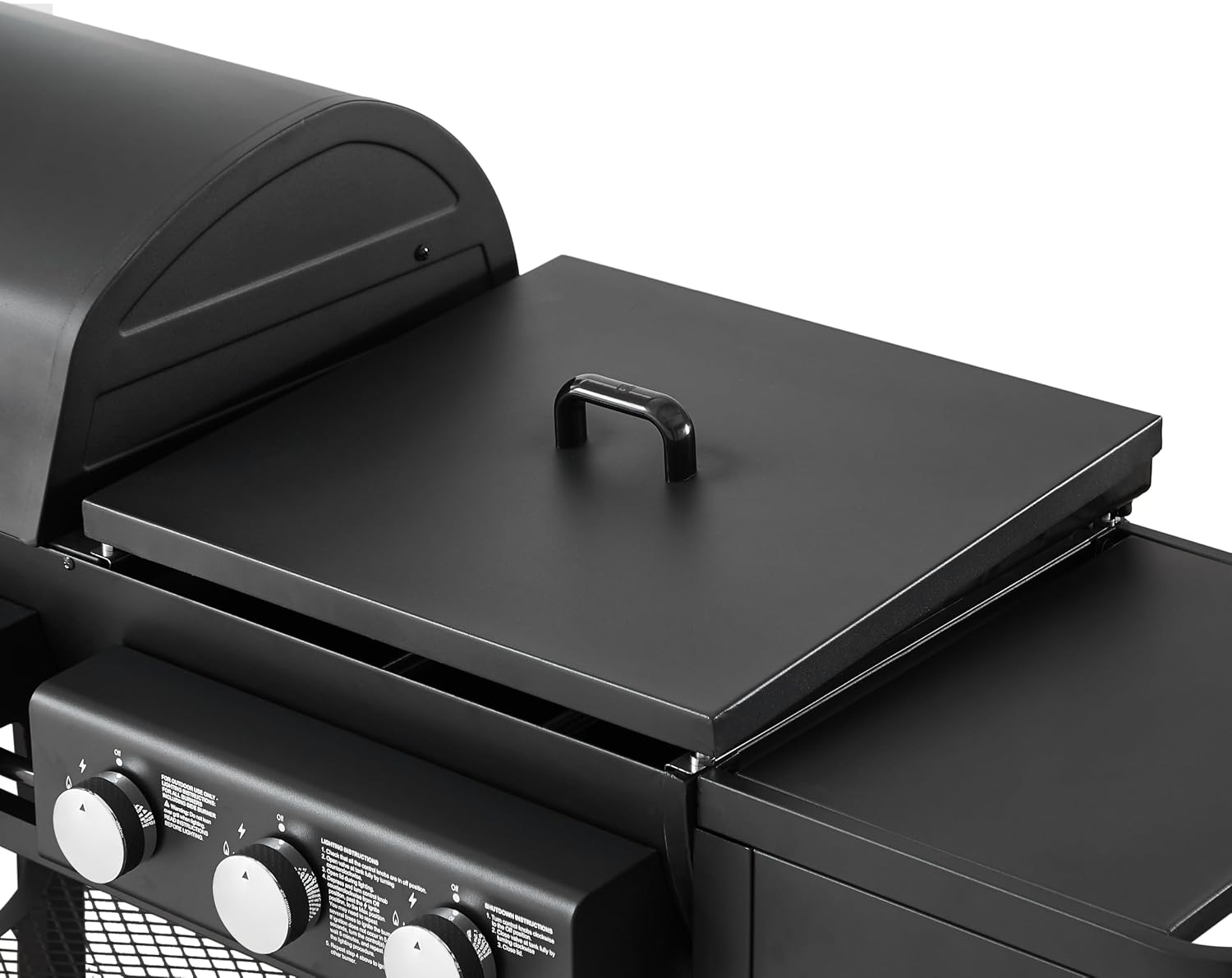 All-in-One Propane Gas Grill with Griddle, 5 Burner 56000 BTU BBQ Grill & Griddle Combo, 751 Sq.Inch Cooking Space, Side Burner & Storage Shelves for Backyard, Patio, Outdoor Cooking