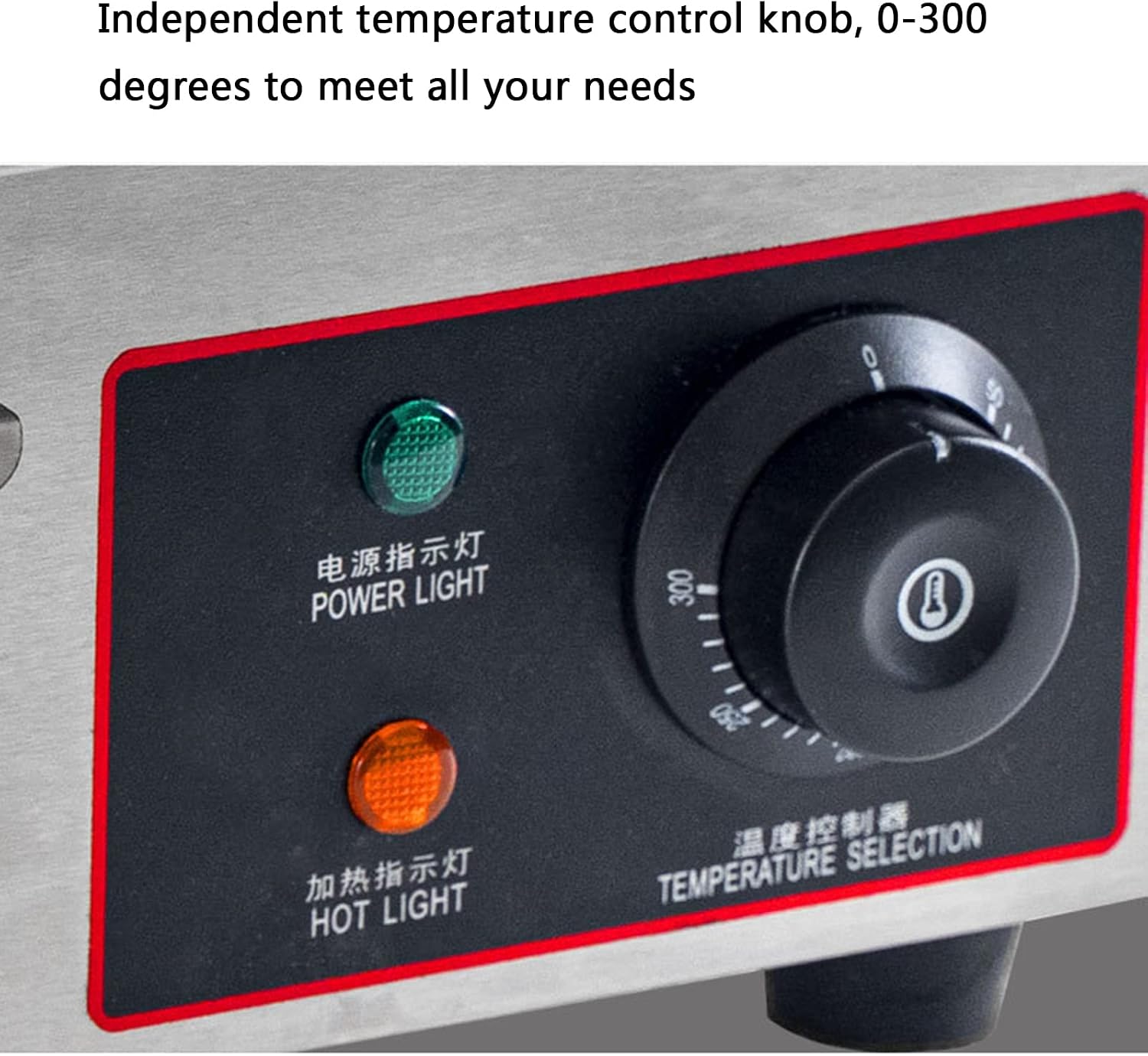 Electric Countertop Flat Top Griddle, Commercial Hot Plate BBQ, Non-Stick Teppanyaki, Stainless Steel Grill, Adjustable Thermostatic Control, for Kitchen Restaurant