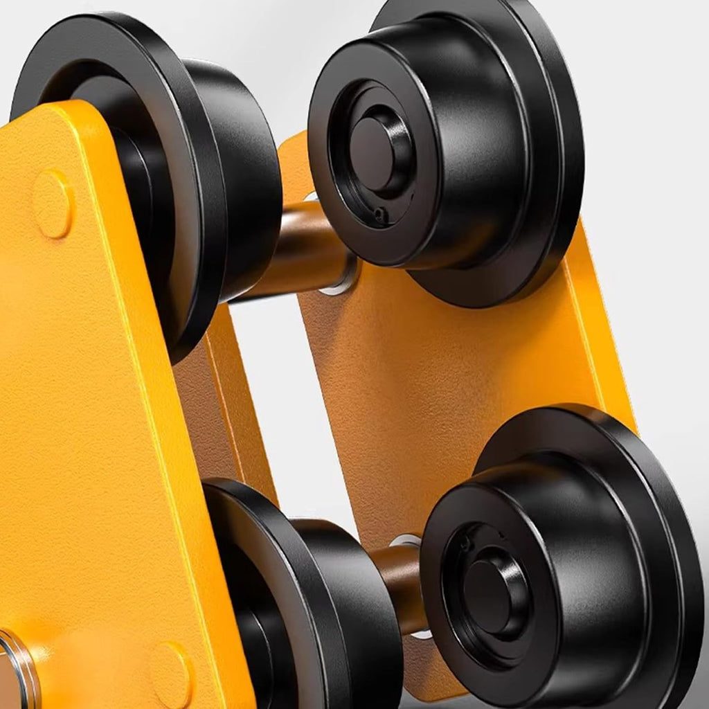 Chain-driven Manual Dual-axle Dolly, Steel Push-beam Dolly, Load Capacity 1-5 Tons, Adjustable Width 2-6.9 Inches, for Garages, Warehouses, Construction Sites(2T/4400LB,6m/19.7ft)