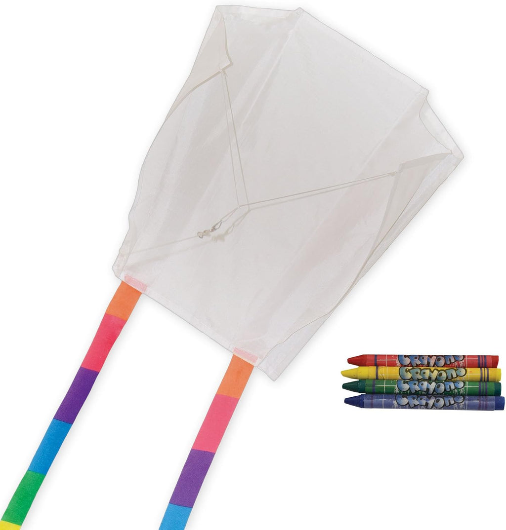 In the Breeze Coloring Sled 18 Inch Kite - 50 Piece Party Pack -Single Line-Includes Crayons, Line and Bag-Creative Fun for Everyone