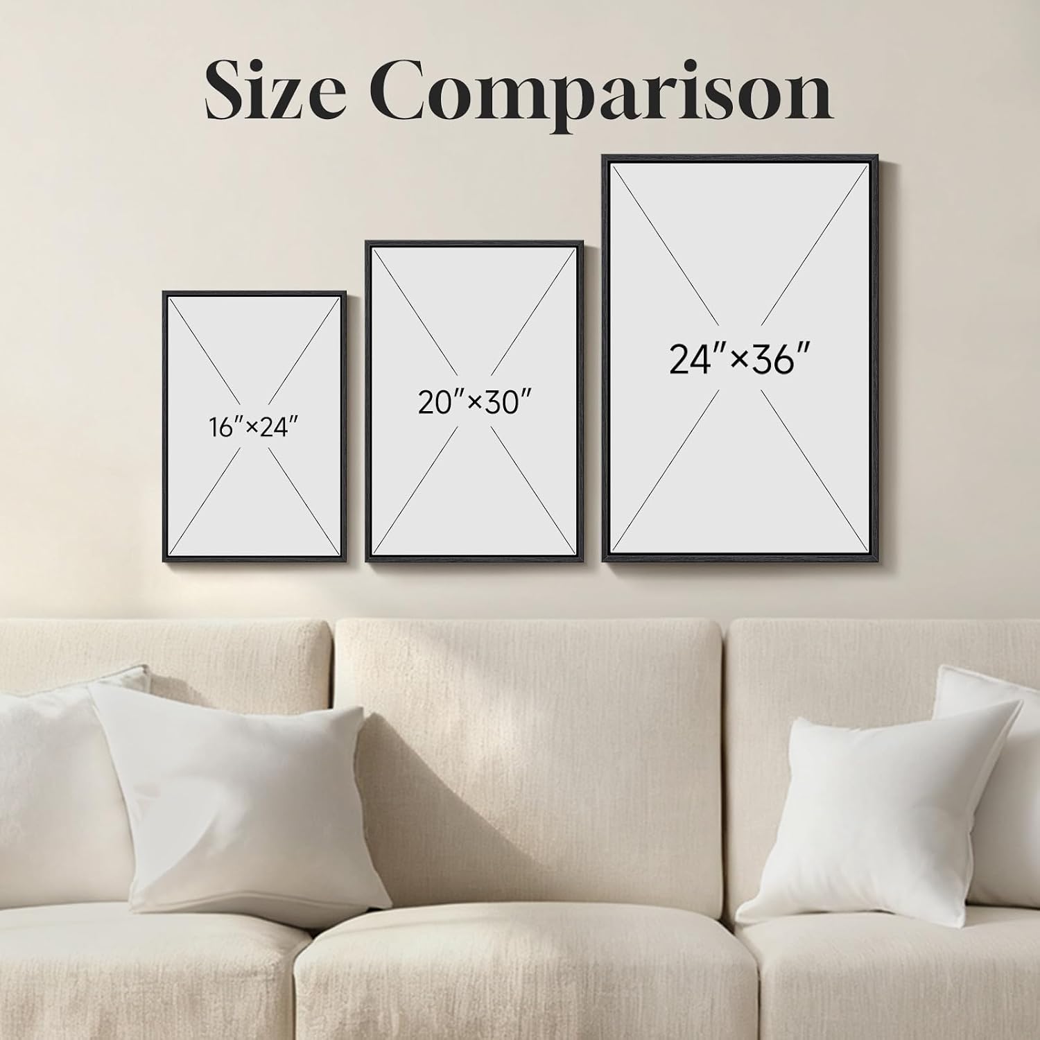 Framed Black White and Gold Abstract Wall Art for Living Room, Set of 2 Modern Minimalist Canvas Artwork for Walls, Large Neutral Pictures Prints for Bedroom Home Office Hallway Wall Decor, 24x36 Inch
