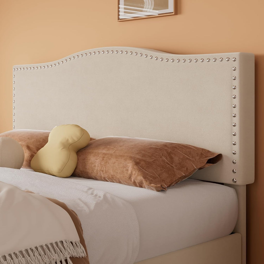 VECELO Queen Bed Frame Platform Bed Frame with Upholstered Headboard, 4 Storage Drawers, Strong Frame and Heavy-Duty Slats Support, Non-Slip and Noise-Free, Easy Assembly,Pink