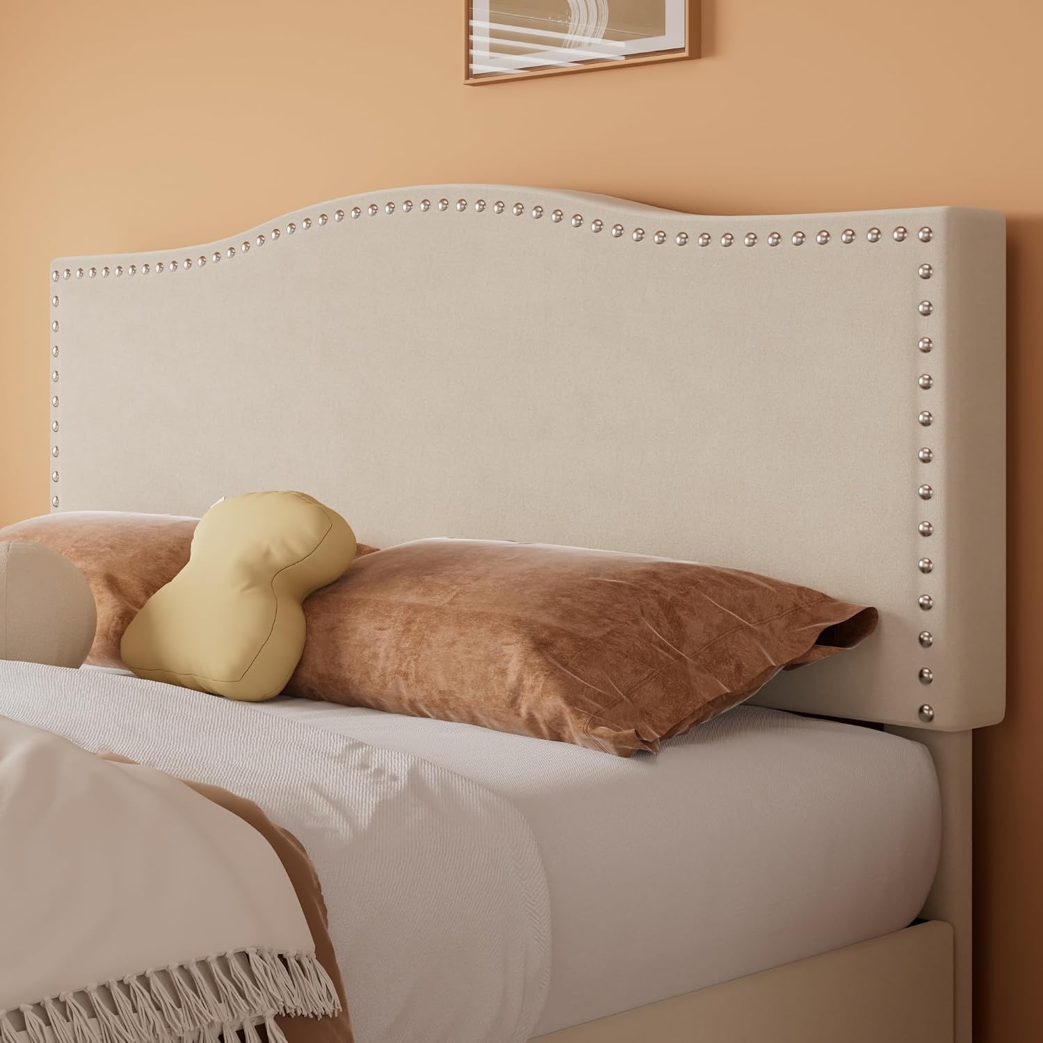 VECELO Queen Bed Frame Platform Bed Frame with Upholstered Headboard, 4 Storage Drawers, Strong Frame and Heavy-Duty Slats Support, Non-Slip and Noise-Free, Easy Assembly,Pink