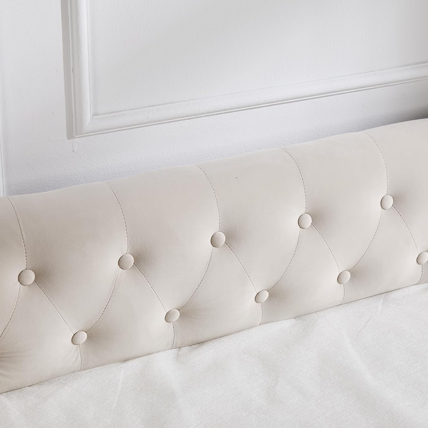 Twin to King Daybed with Trundle, USB Ports Soft Upholstered Daybed with Pop Up Trundle Bed Twin, Modern Extendable Day Bed Frame for Girls Bedroom Living Room Guest Room Small Places Champagne Beige