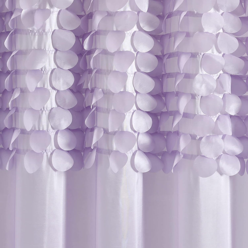 Lush Decor Lillian Shower Curtain, 72' x 72', Lilac (Pack of 6)
