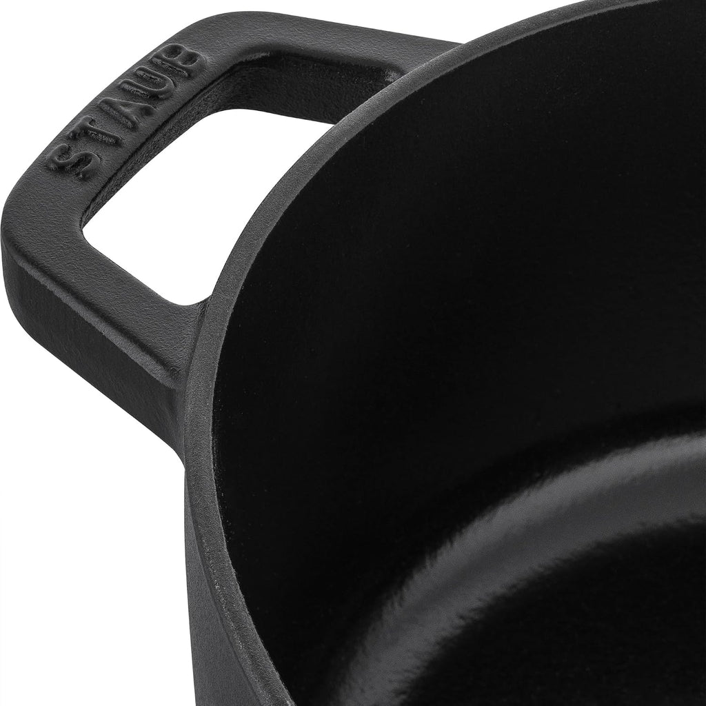 Staub Cast Iron 6.25-qt Shallow Oval Dutch Oven - Black