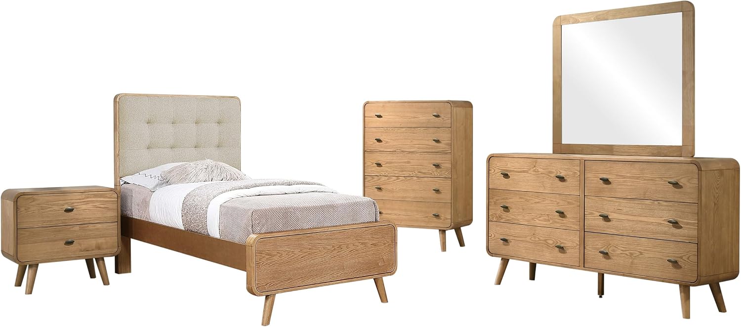 Coaster Home Furnishings Robyn 5-Piece Twin Bedroom Set Light Ash