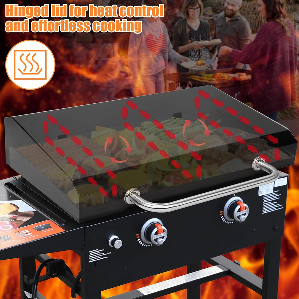 Griddle Lid for 28' Blackstone Griddle, Hard Cover with Durable Handle – Heat Retaining, Fits 28' Griddles Models 1517, 1853, 1605, 1803, 1839, 1856, 1885, 1924, 1983, 2094, 2137, 2145