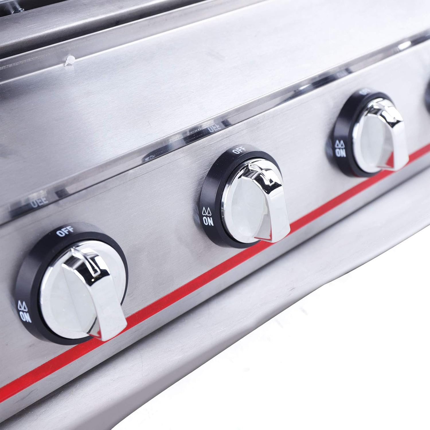 40'' Tabletop Grill Commercial LPG Gas BBQ Grill w/ 8 Burners Portable Gas Barbecues Griddle w/ 8 Independent Switches Griddle for Parties, Backyard barbeques, Camping or Picnicking