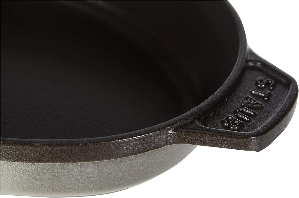 Staub Auflaufform, Oval (23 x 17 cm, 1 L mit mattschwarzer Emaillierung im Inneren der Auflaufform) Schwarz