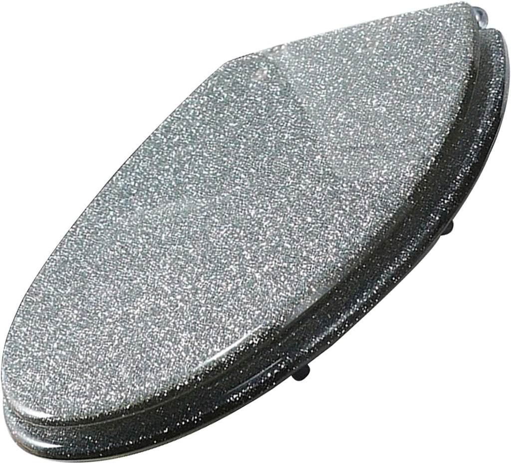 Resin Toilet Seat,Toilet Seat Round Soft Close,Toilet Seats for Standard Toilets, Heavy Duty Glitter Toilet Seat Soft Close with Quick Release, Glitter Cover Acrylic Toilet Seats,B