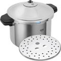 Kuhn Rikon DUROMATIC® Pressure Cooker 11' 8.45 qt family of 6 wide base for better braising, Stainless