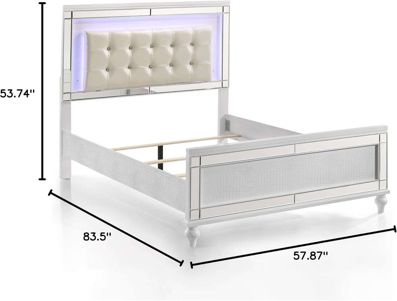 New Classic Furniture Valentino Wood Full Bed, White