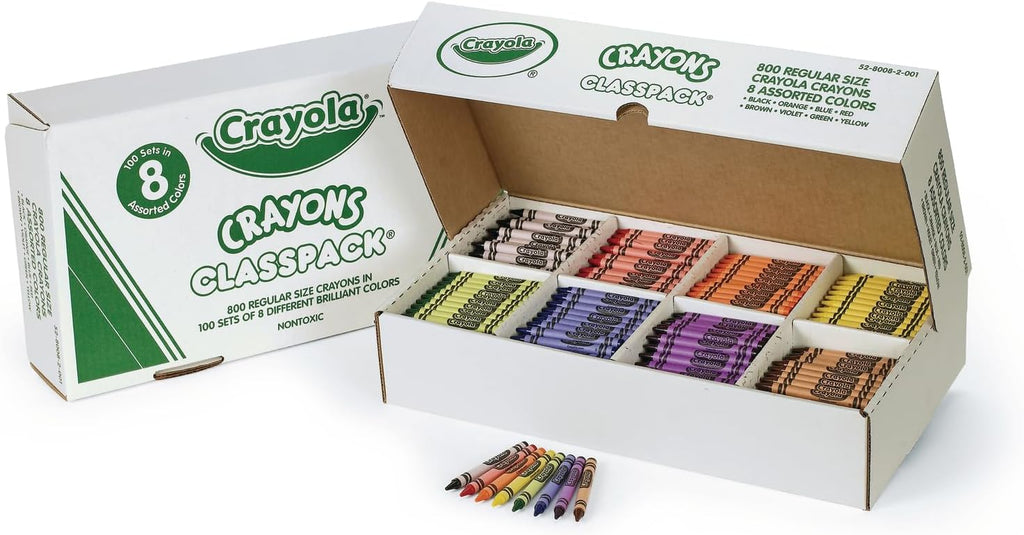 Wholesale CASE of 5 - Crayola 8-Color Classpack Crayons-Crayon Classpack,Regular 3-5/8'x5/16',800/BX,8 Assorted Clrs