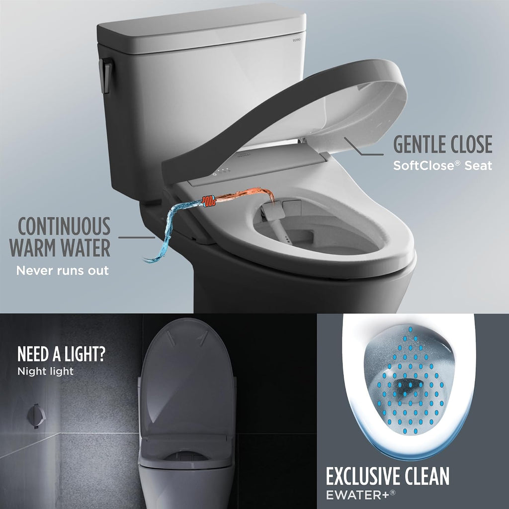 TOTO® WASHLET® S7 Electronic Bidet Toilet Seat with EWATER+® Bowl and Wand Cleaning, Contemporary Lid, Elongated, Sedona Beige - SW4726#12