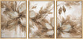 SIGNWIN Framed Canvas Print Wall Art Set Neutral Botanical Flowers Sepia Tone Floral Illustrations Modern Art Decorative Scenic Rustic for Living Room, Bedroom, Office - 16'x24'x3 Natural