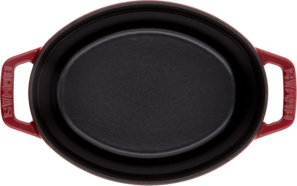staub La Cocotte Oval 40511-498 Pico Cocotte Oval Cherry, 6.7 inches (17 cm), Small, Both Handed Casting, Enameled Pot, Induction Compatible, Japanese Authentic Product