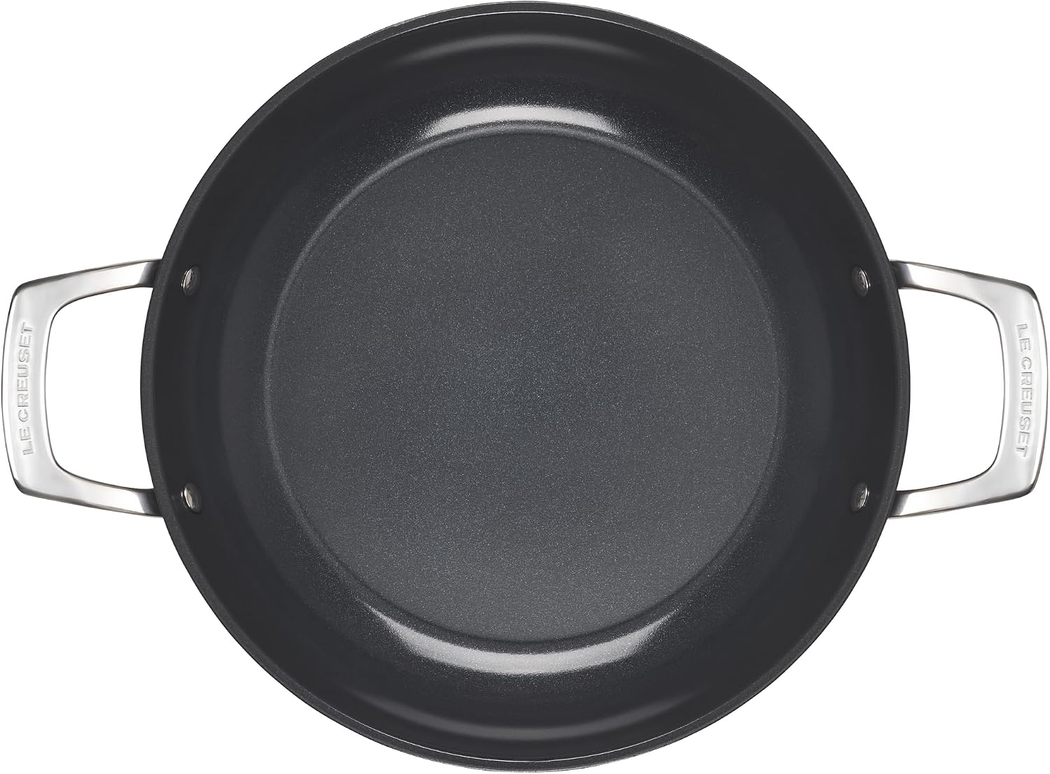 Le Creuset Essential Non-stick Ceramic Shallow Braiser with Glass Lid, 3.5 qt.