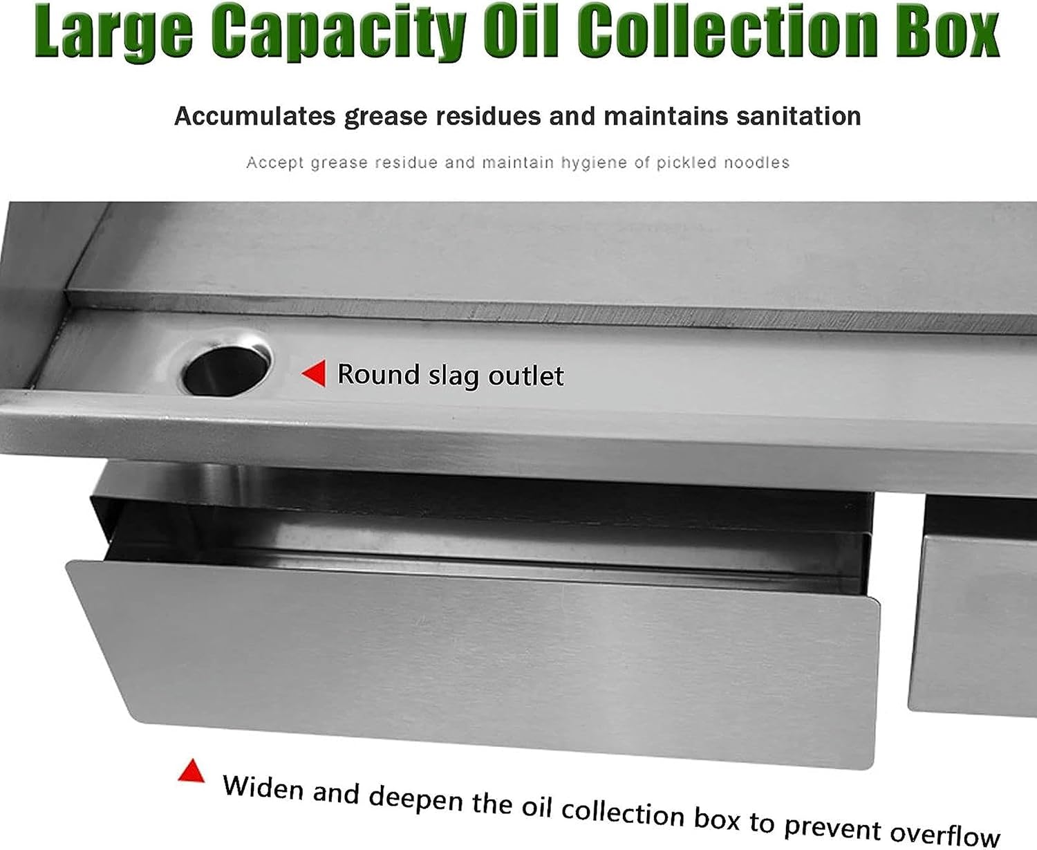 Electric Griddle Flat Hotplate Commercial Countertop BBQ Grill Stainless Steel Nonstick Barbecue, Efficient Nonstick Burger Bacon Kitchen Barbeque Countertop for Barbecue Omelette Fried Food