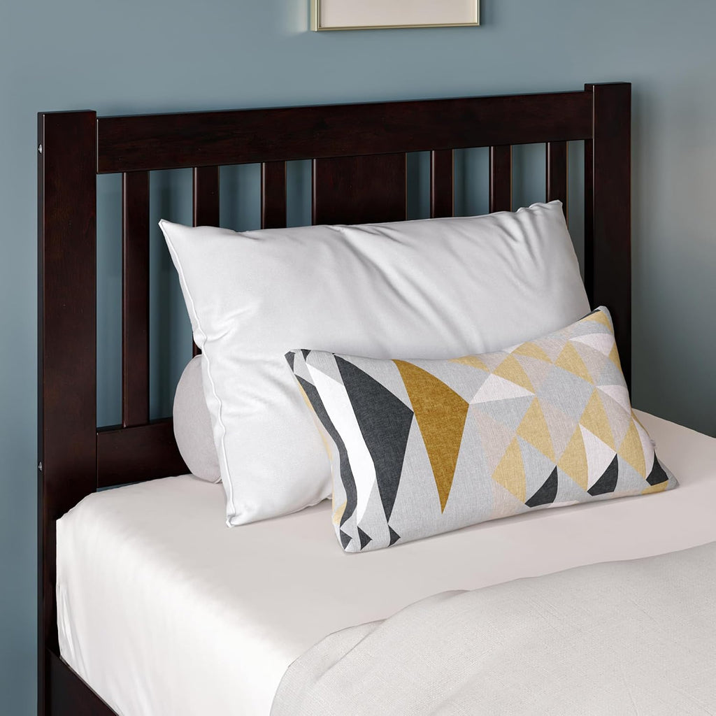 AFI, Tahoe Twin Platform Bed with Matching Footboard & Set of 2 Under-Bed Storage Drawers, Espresso