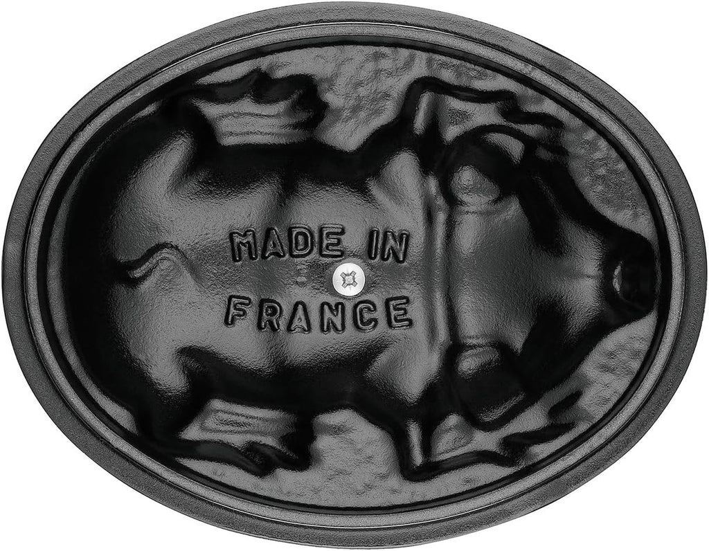 Staub Cast Iron 1-qt Pig Cocotte - Graphite Grey, Made in France