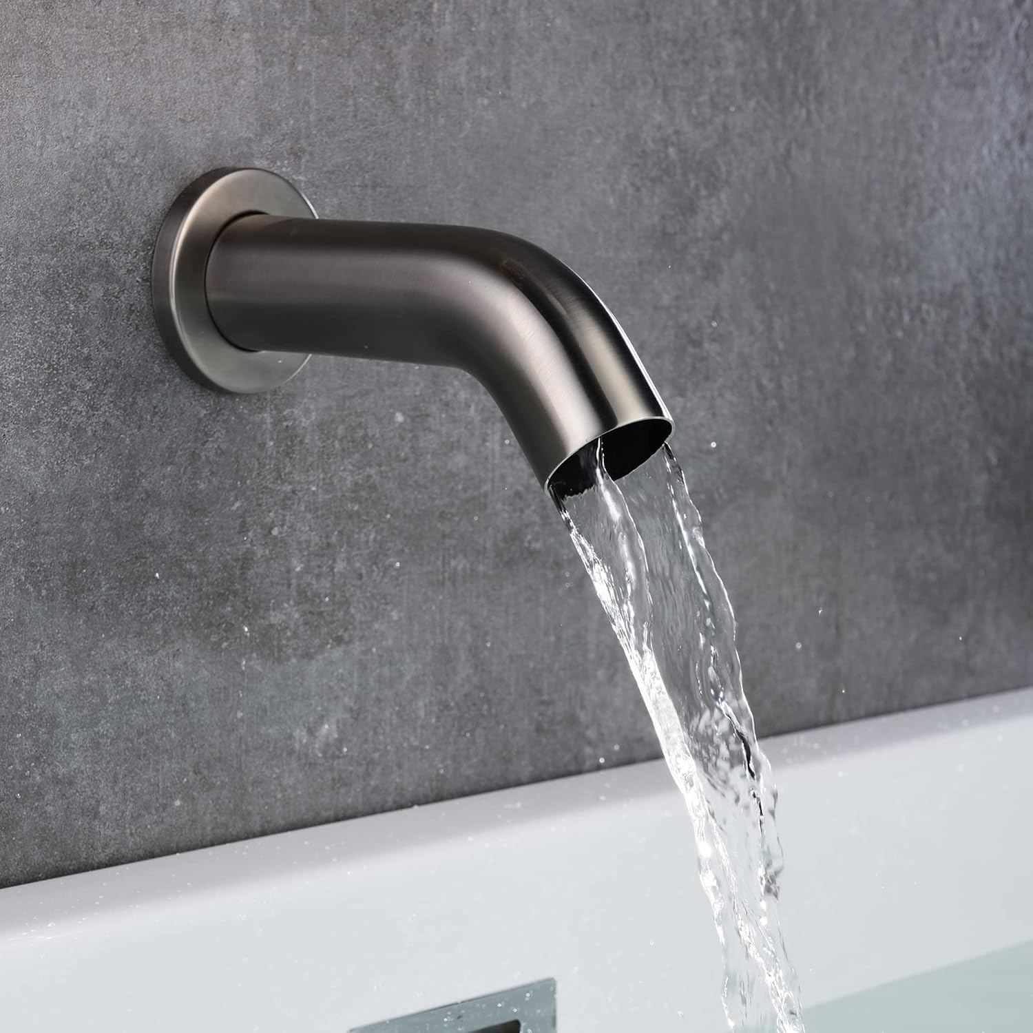 sumerain Tub and Shower Faucet with Rough in Valve, Brushed Nickel Shower Faucet with Tub Spout, 8 Inch Rain Shower Head
