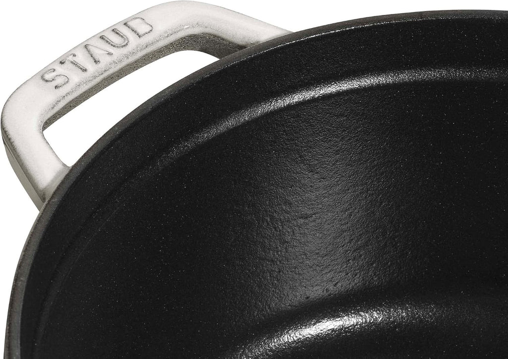 Staub Cast Iron 2.75-qt Round Cocotte - White Truffle