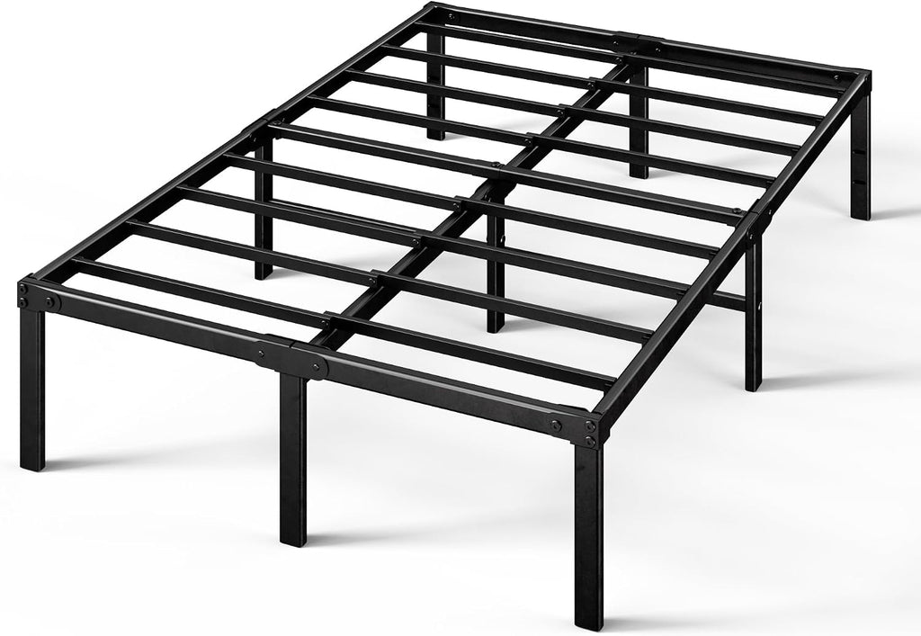 ZINUS Yelena 18 Inch Full Metal Platform Bed Frame, Steel Slat Support, No Box Spring Needed, Eco Friendly WonderBox(TM) Packaging, Easy Assembly, Black