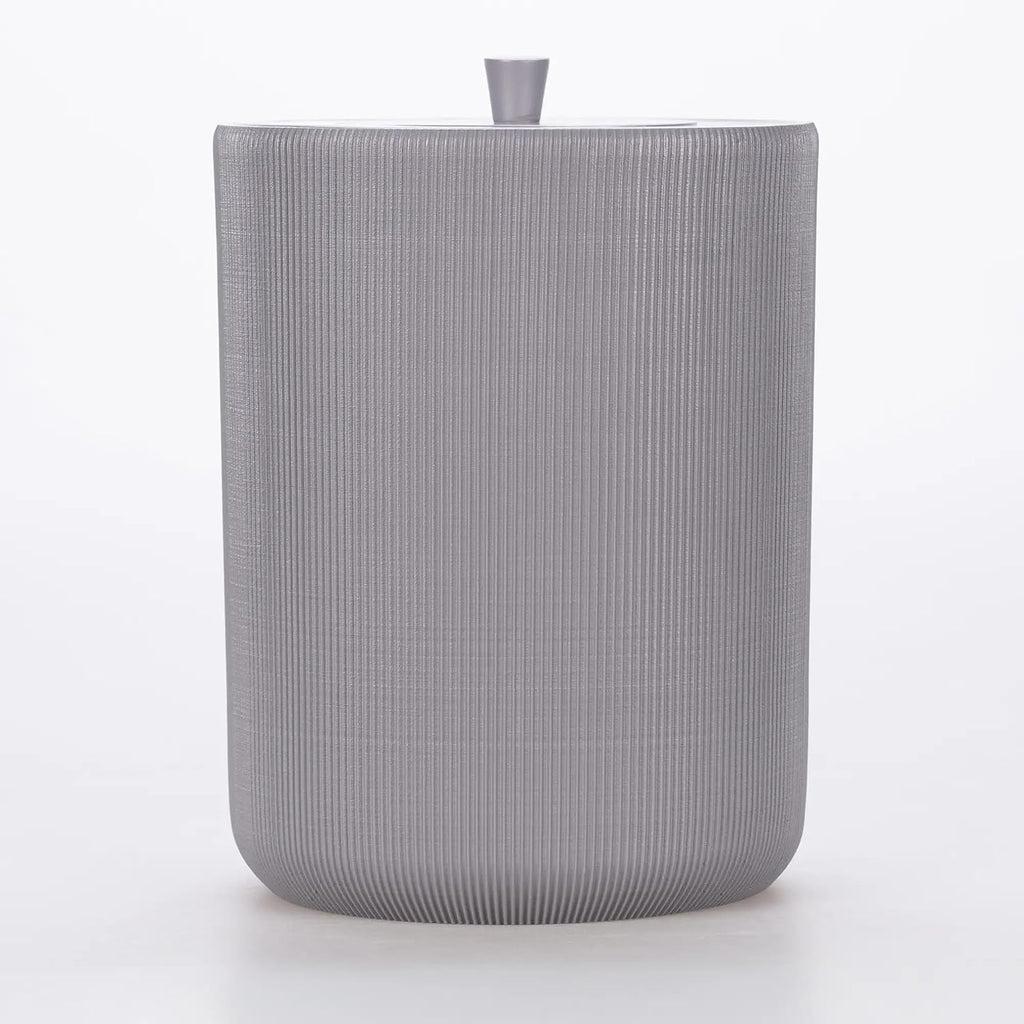 Lydia Collection 5-Piece Resin Bathroom Accessories Set – Toilet Brush Holder, Waste Bin, Soap Dispenser, Tray & Toothbrush Holder (Gray)