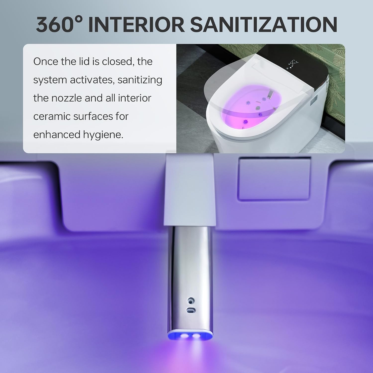 WOODBRIDGE Bidet Smart Toilet with Ultra-quiet&Quick Flush,1000g MaP Flush Score,Foam Shield,ADA Comfort Height,Auto Open/Close,Blackout Flush,Ambient Light,Heated Seat with Fragrance System,GT076