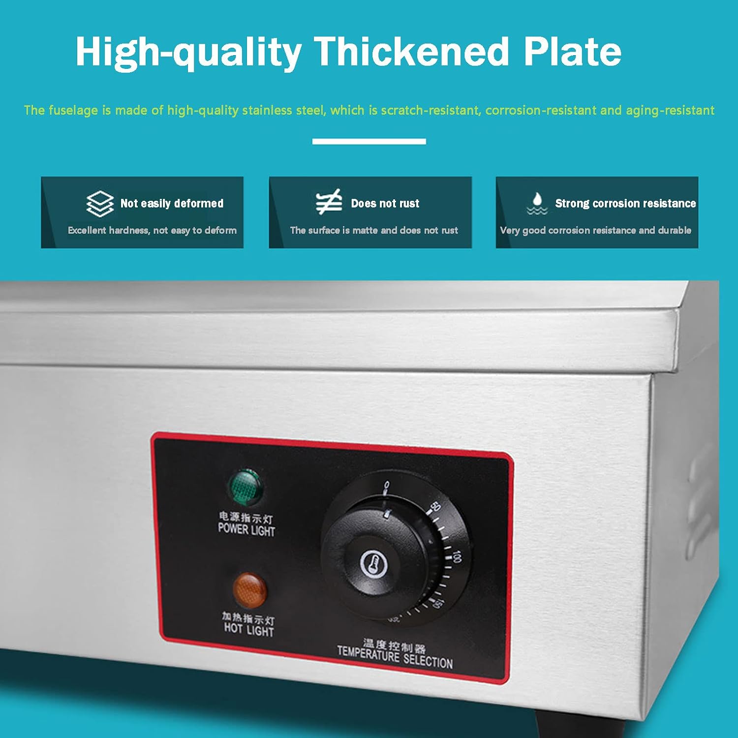 Commercial Electric Griddles, Flat Top Griddle Grill Station, Nonstick Electric Griddle Countertop Hot Plate Commercial Bbq Grill, for Camping, Outdoor, Tailgating, Kitchen, Home, Barbecue,820