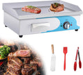3000W 21Inch Commercial Electric Countertop Griddle Flat Top Grill Hot Plate BBQ Non-Stick Restaurant Teppanyaki Stainless Steel Grill Adjustable Thermostatic Control