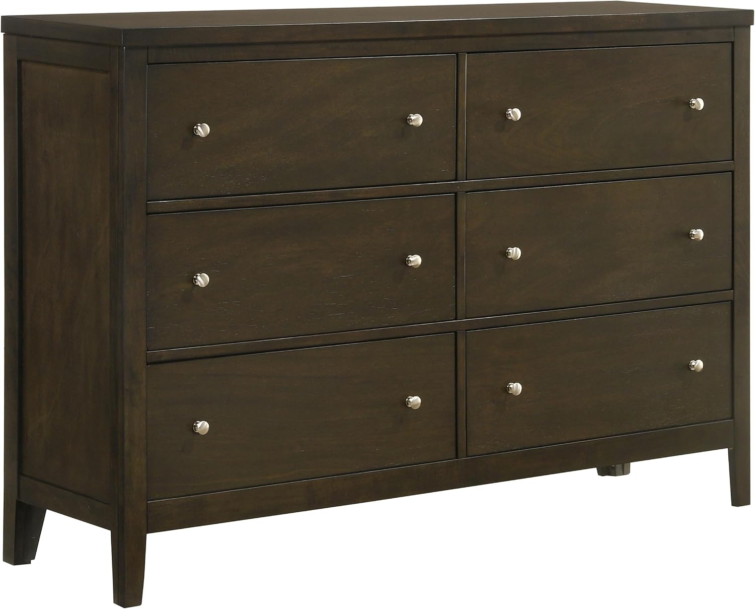 Coaster Home Furnishings Wilkes Transitional 4-Piece Bedroom Set Fabric Upholstered Twin Size Panel Bed Frame 51-inch Headboard Dark Cocoa 224421T-S4