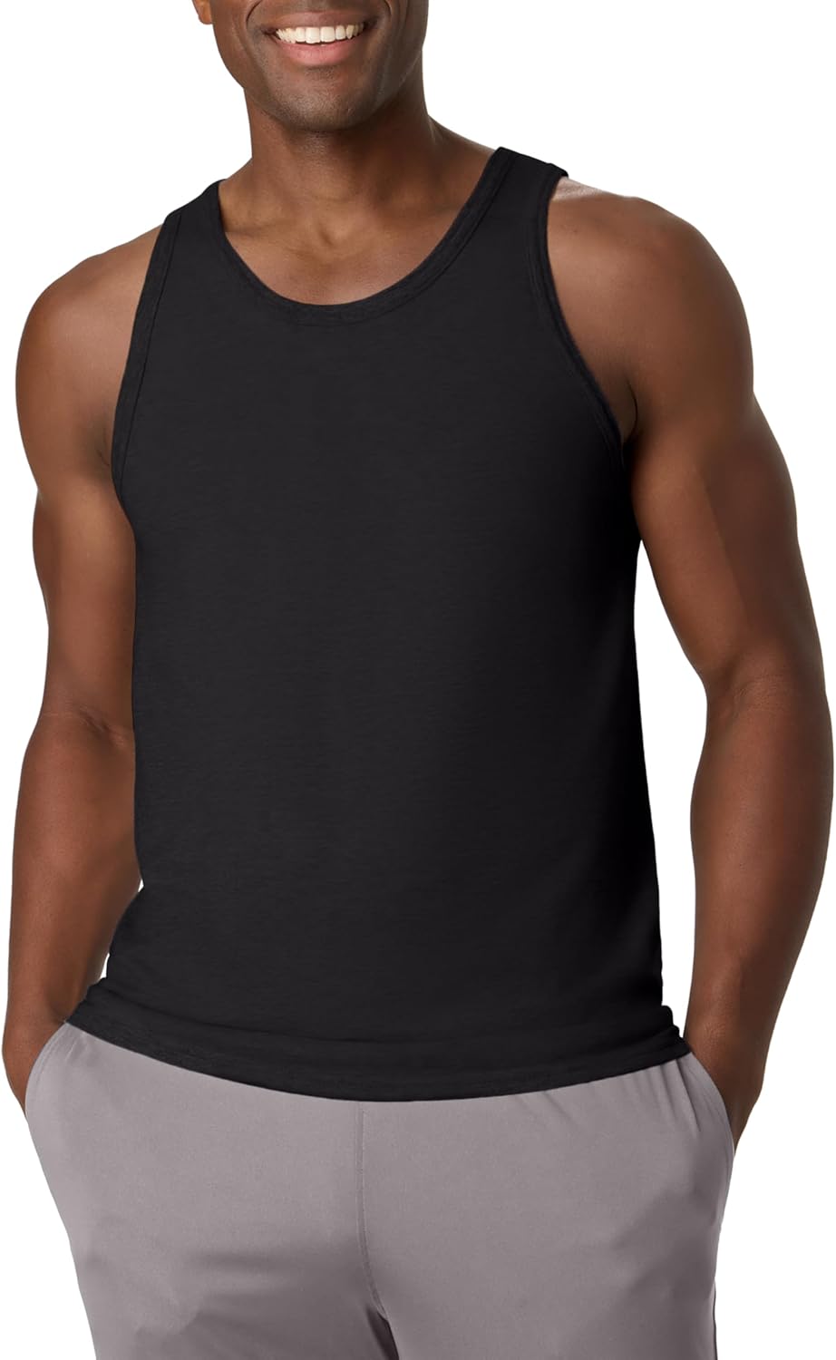 Hanes Men's Performance Tank, X-Temp Moisture-Wicking Tank Top, Solid Colors, 2-Pack