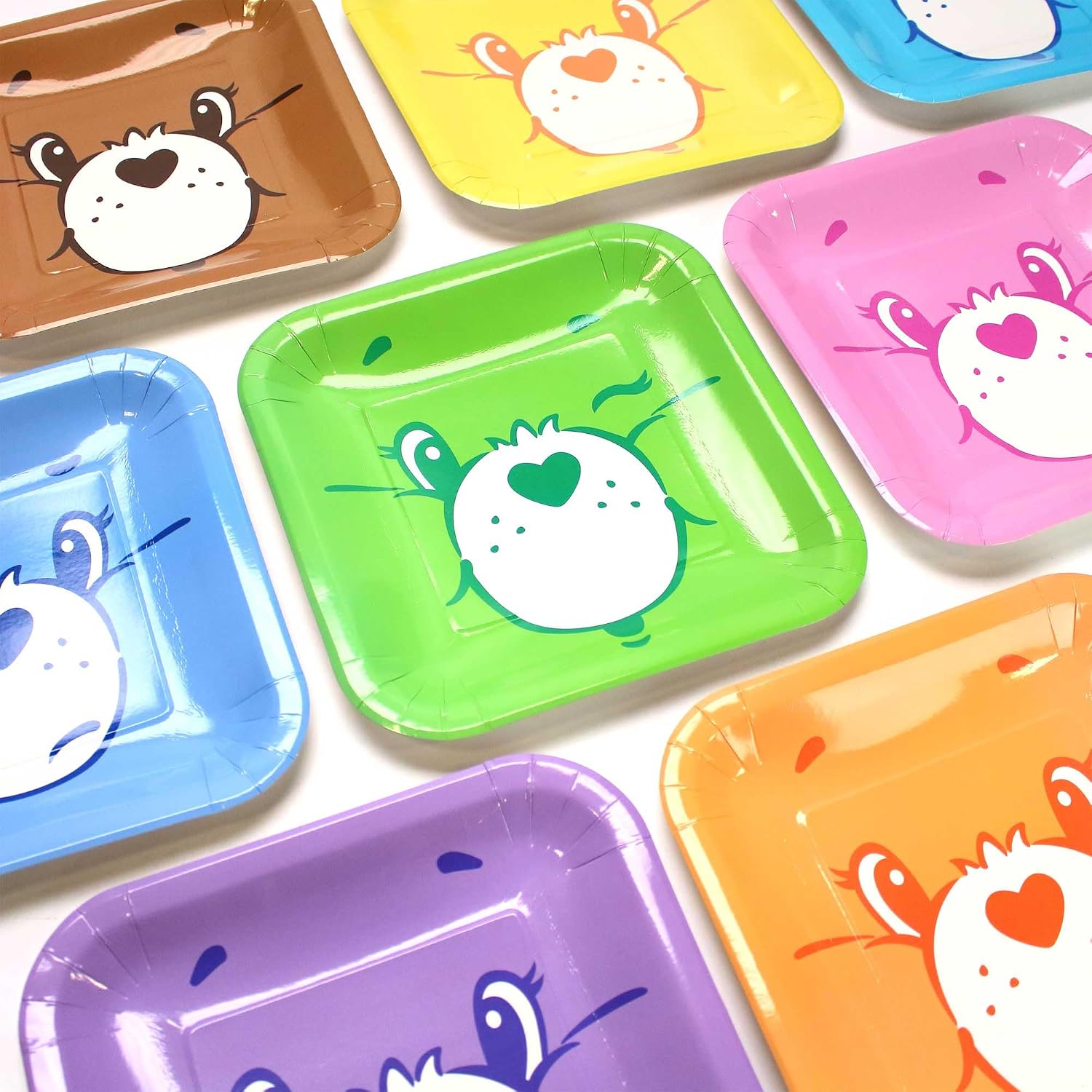 Care Bears Deluxe Party Pack (for 24 Guests)- Plates, Napkins, Bottle Labels, Favorboxes, and more. Great for Nostalgic Birthdays, Baby Shower, Gender Reveal Party, and 1st Birthdays.