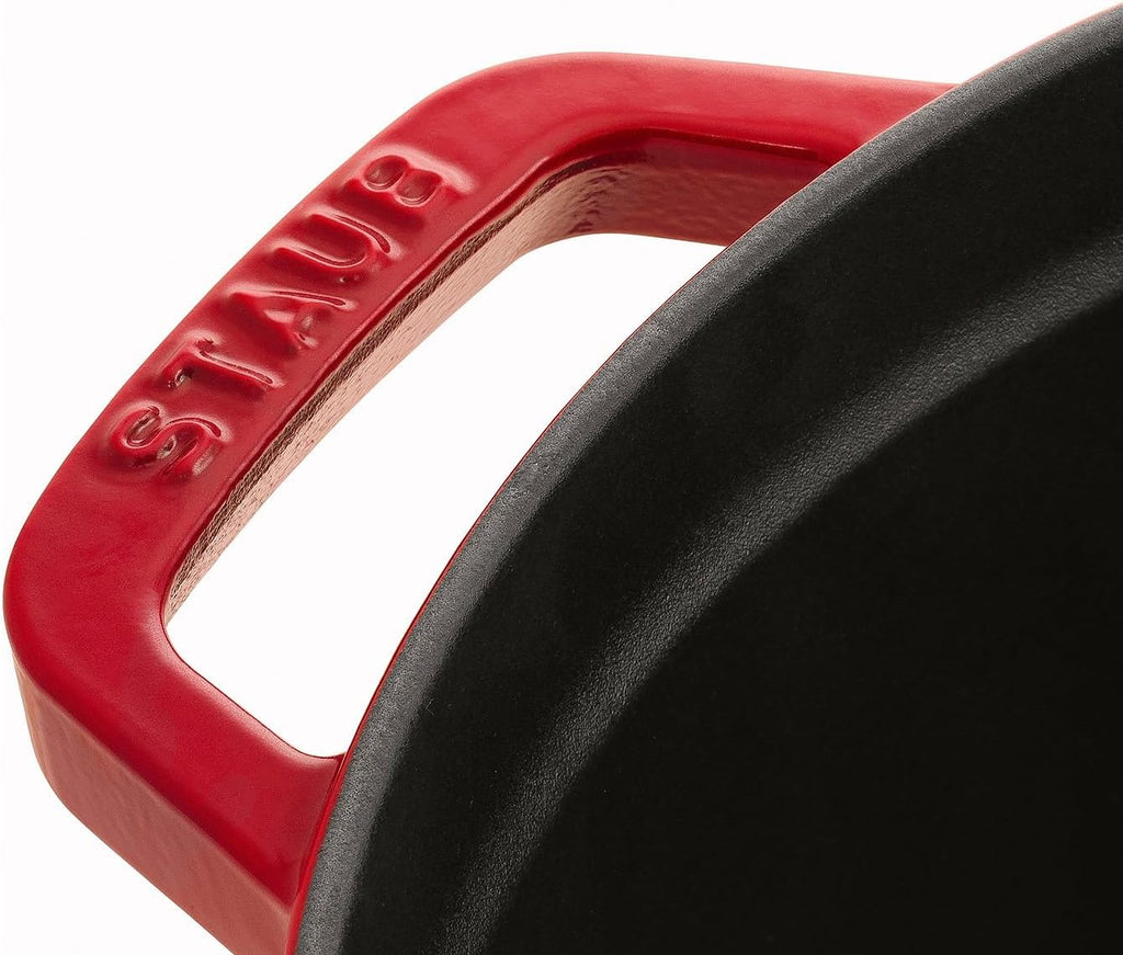 Staub Staub La Cocotte Round 40509-825 Pico Cocotte Round Cherry 8.7 inches (22 cm) Both Handed Casting, Enameled Pot, Induction Compatible