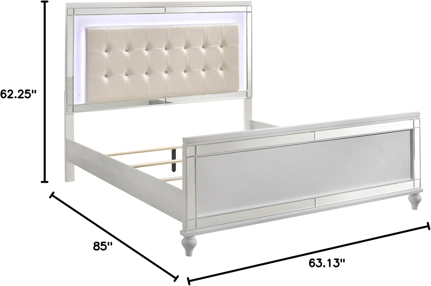 New Classic Furniture Valentino Wood Queen Bed, White