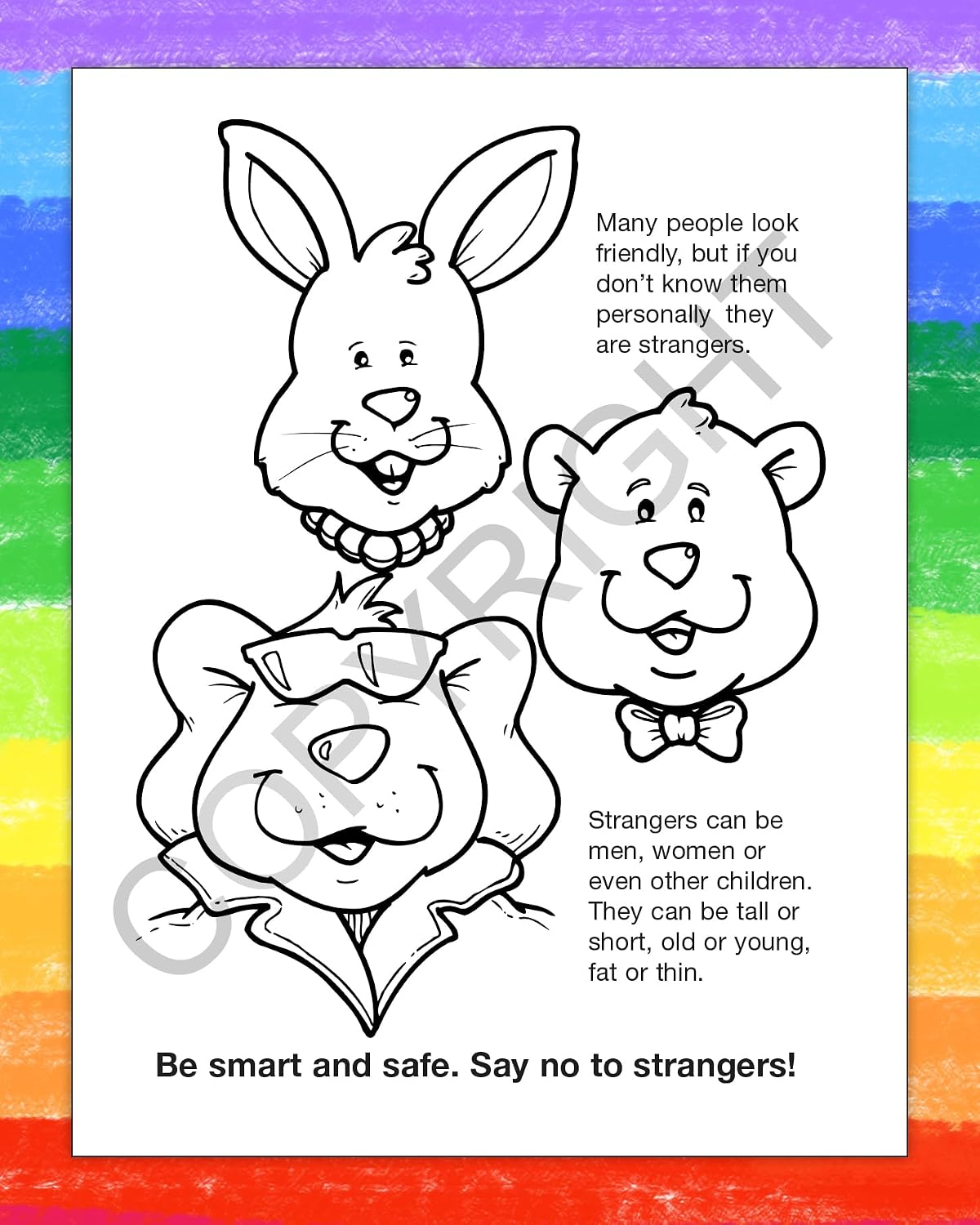 ZOCO – Stranger Danger Custom Coloring Books (250 Bulk Pack, Without Crayons) – Kids Safety Education Activities, Games & Puzzles – Child Safety Handouts for Schools, Police & Youth Programs