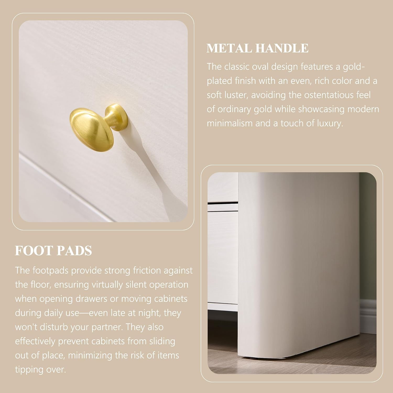 IFGET Modern 5 Drawer Dresser for Bedroom, Wooden Chest of Drawers with Curved Profile Design, 39.6' Tall Wood Dresser with Golden Metal Handle for Bedroom, Living Room, Hallway-White