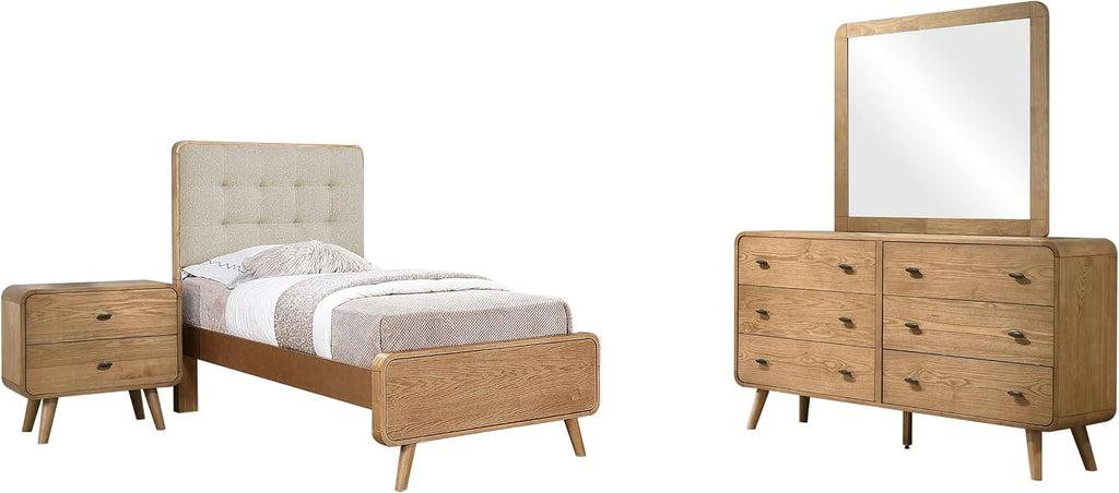 Coaster Home Furnishings Robyn 4-Piece Twin Bedroom Set Light Ash