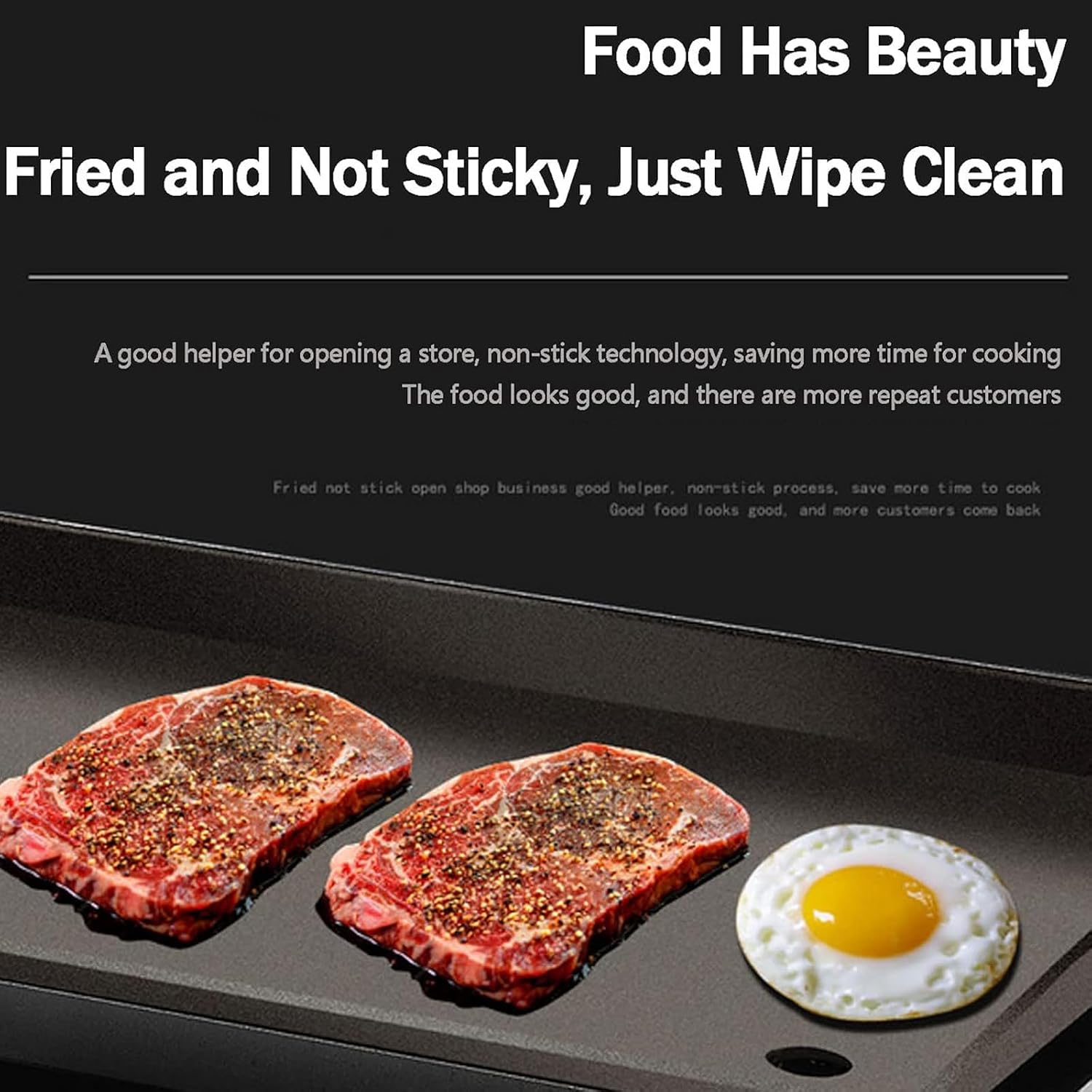 2500W 21' Commercial Electric Countertop Griddle Grill, Stainless Steel Restaurant Grill Tabletop Flat Grill with Adjustable Temperture Control Nonstick Flat Top Grill