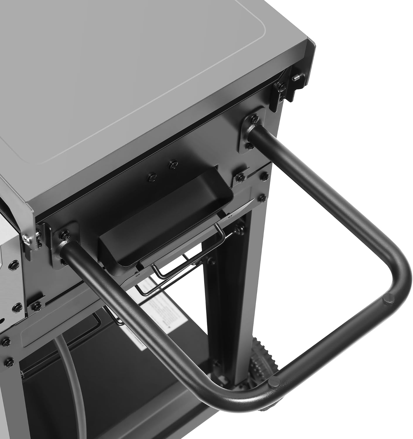 5 Burner Propane Grill with Rainproof Cover 36inch Outdoor Flat Top Griddle Foldable Side Table for Backyards Barbecue