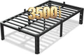 VIPSHOW 14 Inch Twin XL Bed Frame, 3500Lbs Heavy Duty Metal Platform with Round Corner Legs Mattress Slide Stopper, Steel Slat Support No Box Spring Needed, Noise Free, Non-Slip, Easy Assembly