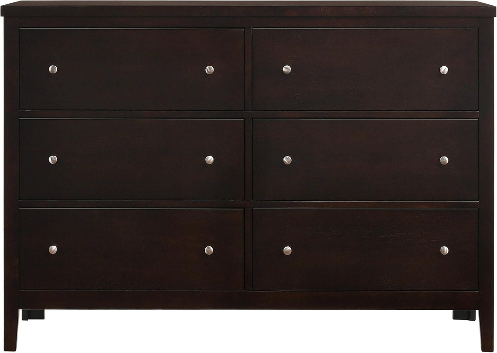 Coaster Home Furnishings Carlton Contemporary 5-Piece Bedroom Set Leatherette Upholstered Full Size Panel Bed Frame 51-inch Headboard Cappuccino 202091F-S5